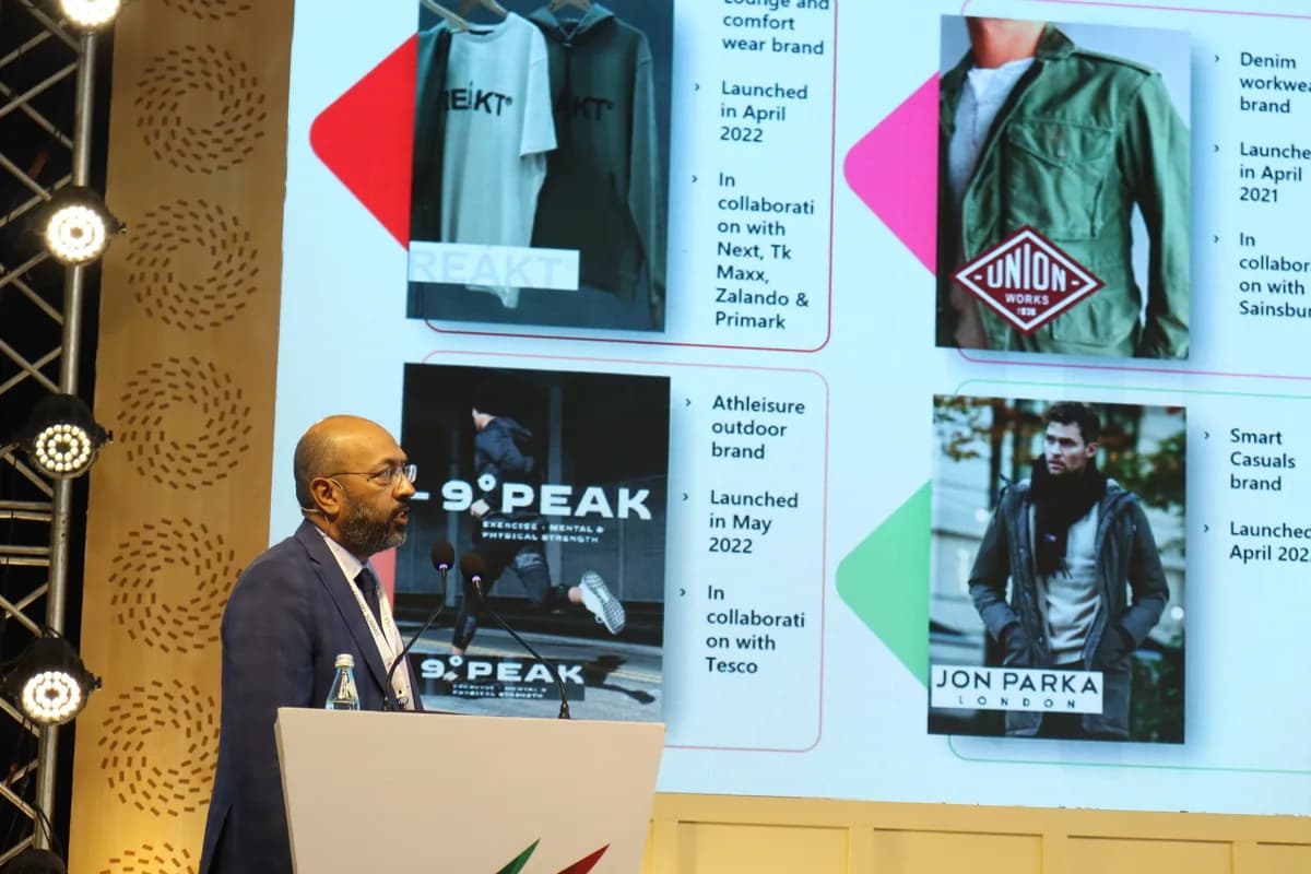 A speaker presenting brand collaborations