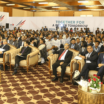 Dignitaries seated at the opening ceremony