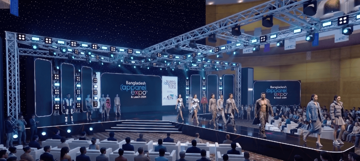 Models walking the runway at the Bangladesh Apparel Expo fashion show